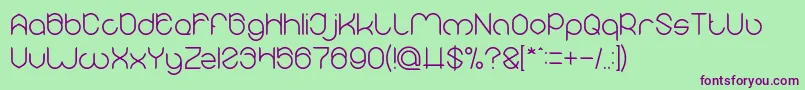 MICHELLE Light Font – Purple Fonts on Green Background