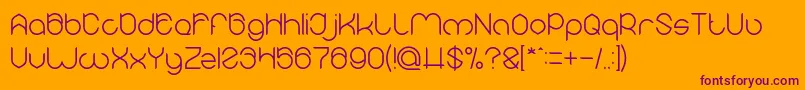 MICHELLE Light Font – Purple Fonts on Orange Background