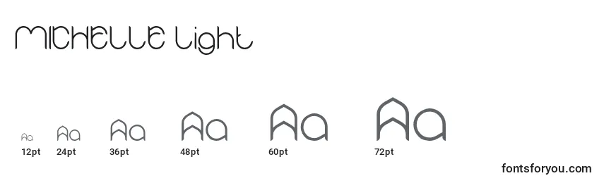 MICHELLE Light Font Sizes