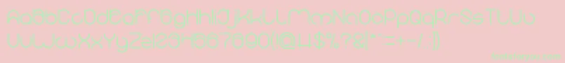 MICHELLE Font – Green Fonts on Pink Background