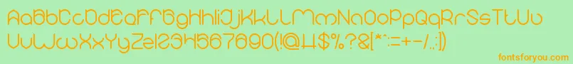 MICHELLE Font – Orange Fonts on Green Background