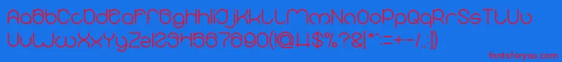 MICHELLE-Schriftart – Rote Schriften auf blauem Hintergrund