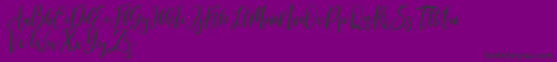 Michelles free Font – Black Fonts on Purple Background