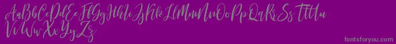 Michelles free-Schriftart – Graue Schriften auf violettem Hintergrund