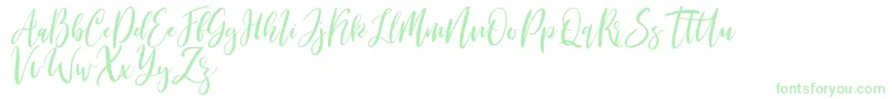 Michelles free Font – Green Fonts on White Background