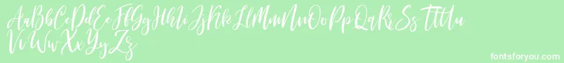 Michelles free Font – White Fonts on Green Background