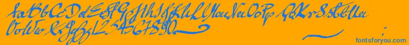 Saiba mais sobre a fonte mickey script Fonte mickey script – fontes azuis em um fundo laranja