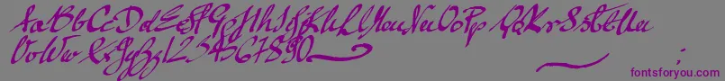 Fonte mickey script – fontes roxas em um fundo cinza