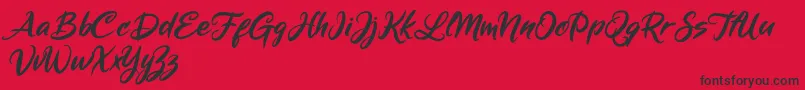 Mickey Steward Font – Black Fonts on Red Background