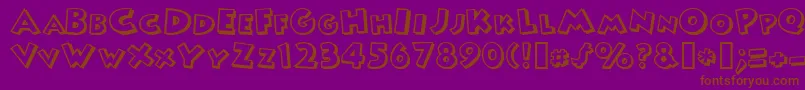 MICKEY Font – Brown Fonts on Purple Background