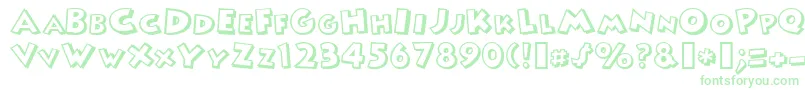 MICKEY Font – Green Fonts on White Background