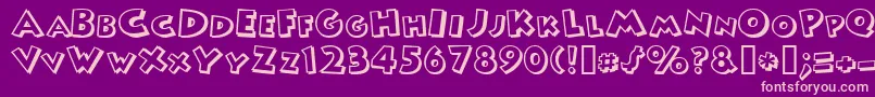 MICKEY Font – Pink Fonts on Purple Background