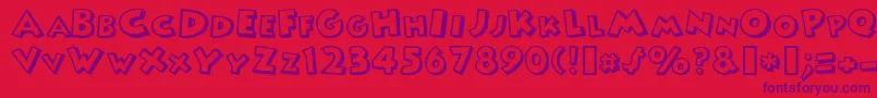 MICKEY Font – Purple Fonts on Red Background