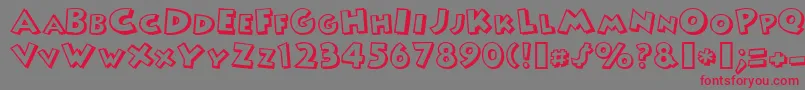 MICKEY Font – Red Fonts on Gray Background