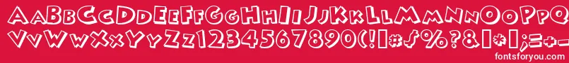 MICKEY Font – White Fonts on Red Background