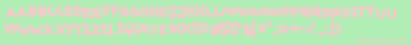 mickeykw Font – Pink Fonts on Green Background