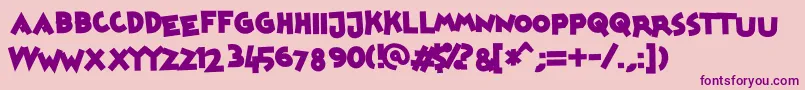 mickeykw Font – Purple Fonts on Pink Background