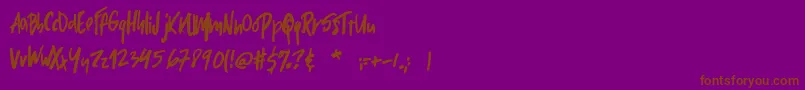 Micks Font – Brown Fonts on Purple Background