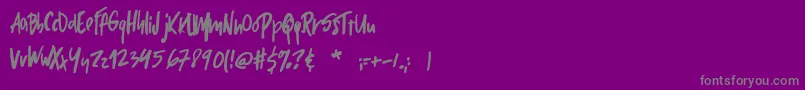 Micks Font – Gray Fonts on Purple Background