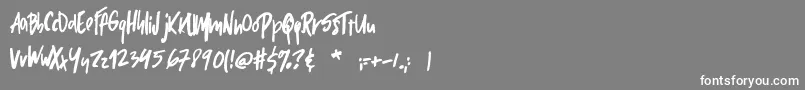 フォントMicks – 灰色の背景に白い文字