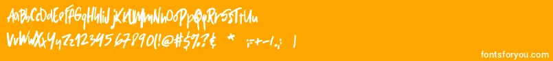 Micks Font – White Fonts on Orange Background