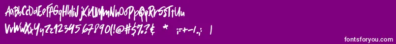 Micks Font – White Fonts on Purple Background