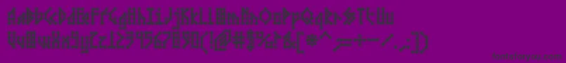 MICRCA  -Schriftart – Schwarze Schriften auf violettem Hintergrund