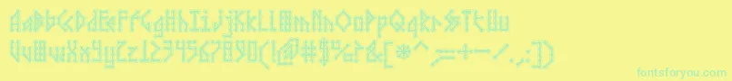 Weitere Informationen zur MICRCA -Schriftart MICRCA -Schriftart – Grüne Schriften auf gelbem Hintergrund