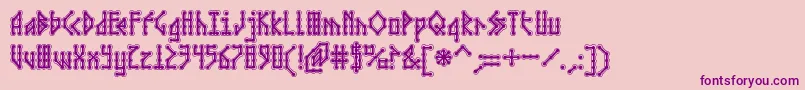 MICRCA   Font – Purple Fonts on Pink Background