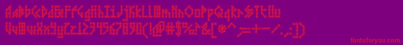 MICRCA   Font – Red Fonts on Purple Background