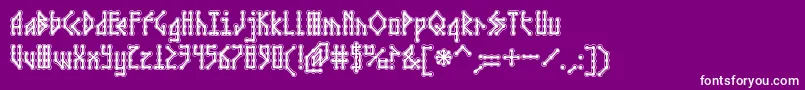 MICRCA   Font – White Fonts on Purple Background