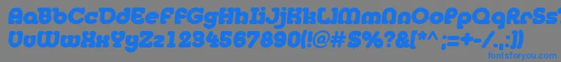 フォントJanis – 灰色の背景に青い文字