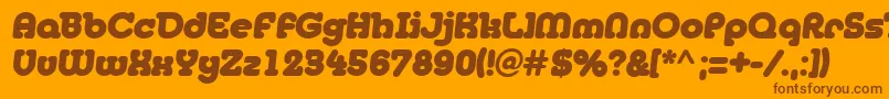 Janis Font – Brown Fonts on Orange Background