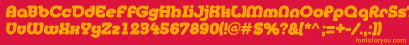 Janis Font – Orange Fonts on Red Background