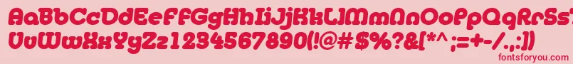 Janis Font – Red Fonts on Pink Background