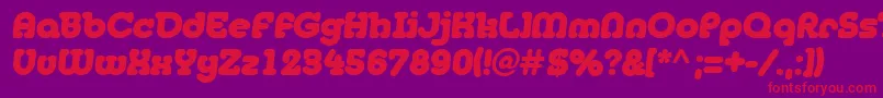 fuente Janis – Fuentes Rojas Sobre Fondo Morado