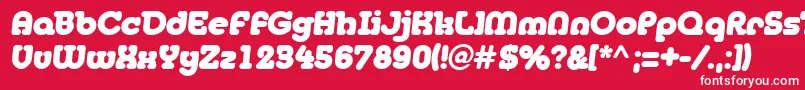 Janis Font – White Fonts on Red Background