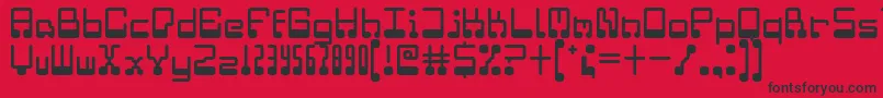 フォントmicrochip regular – 赤い背景に黒い文字