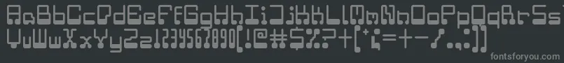 Шрифт microchip regular – серые шрифты на чёрном фоне