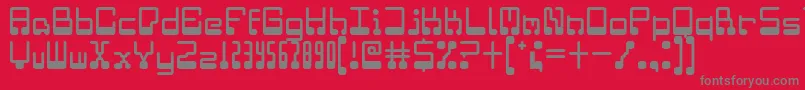 microchip regular Font – Gray Fonts on Red Background