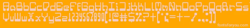 microchip regular Font – Pink Fonts on Orange Background