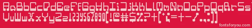 microchip regular Font – Pink Fonts on Red Background