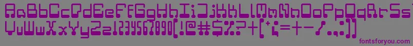 microchip regular Font – Purple Fonts on Gray Background