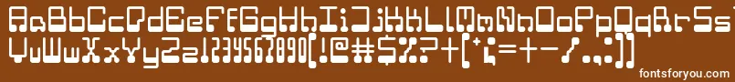 microchip regular Font – White Fonts on Brown Background