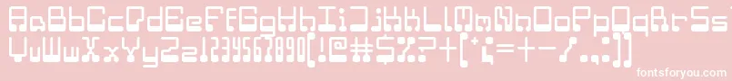 microchip regular Font – White Fonts on Pink Background