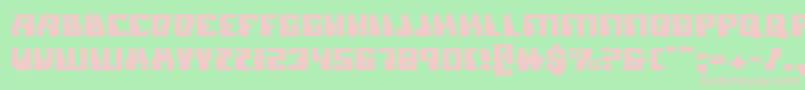 micronian-fontti – vaaleanpunaiset fontit vihreällä taustalla