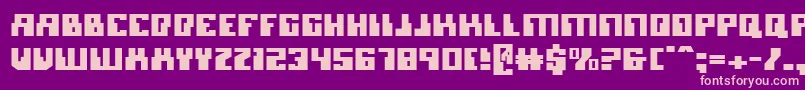 micronian Font – Pink Fonts on Purple Background