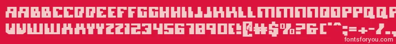 micronian Font – Pink Fonts on Red Background