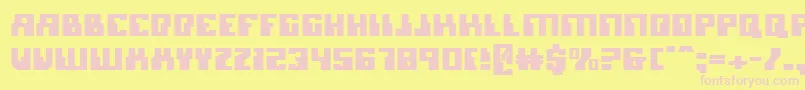 micronian Font – Pink Fonts on Yellow Background