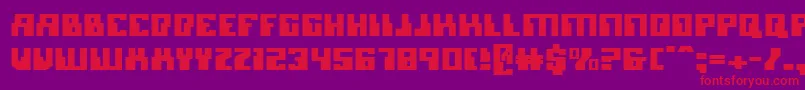 micronian Font – Red Fonts on Purple Background